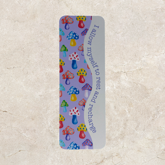Affirmation Bookmark - Purple Mushroom