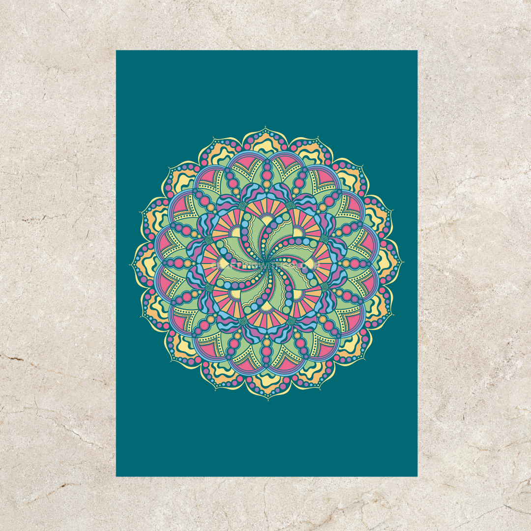 Rainbow Mandala Print