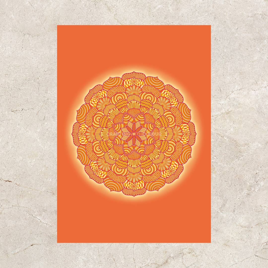 Sunset Mandala Print