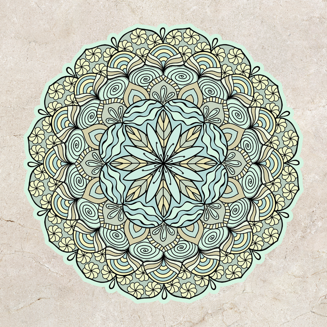 Blue Mandala Sticker