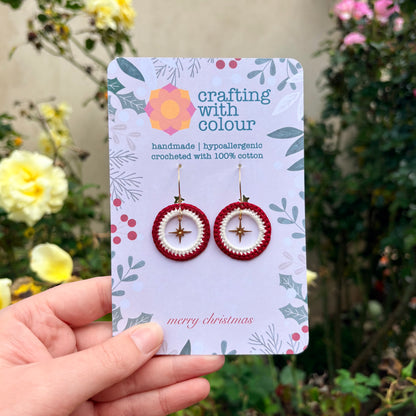 Crochet Christmas Earrings