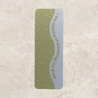 Affirmation Bookmark - Green Stars