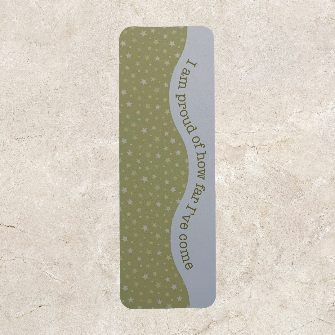 Affirmation Bookmark - Green Stars