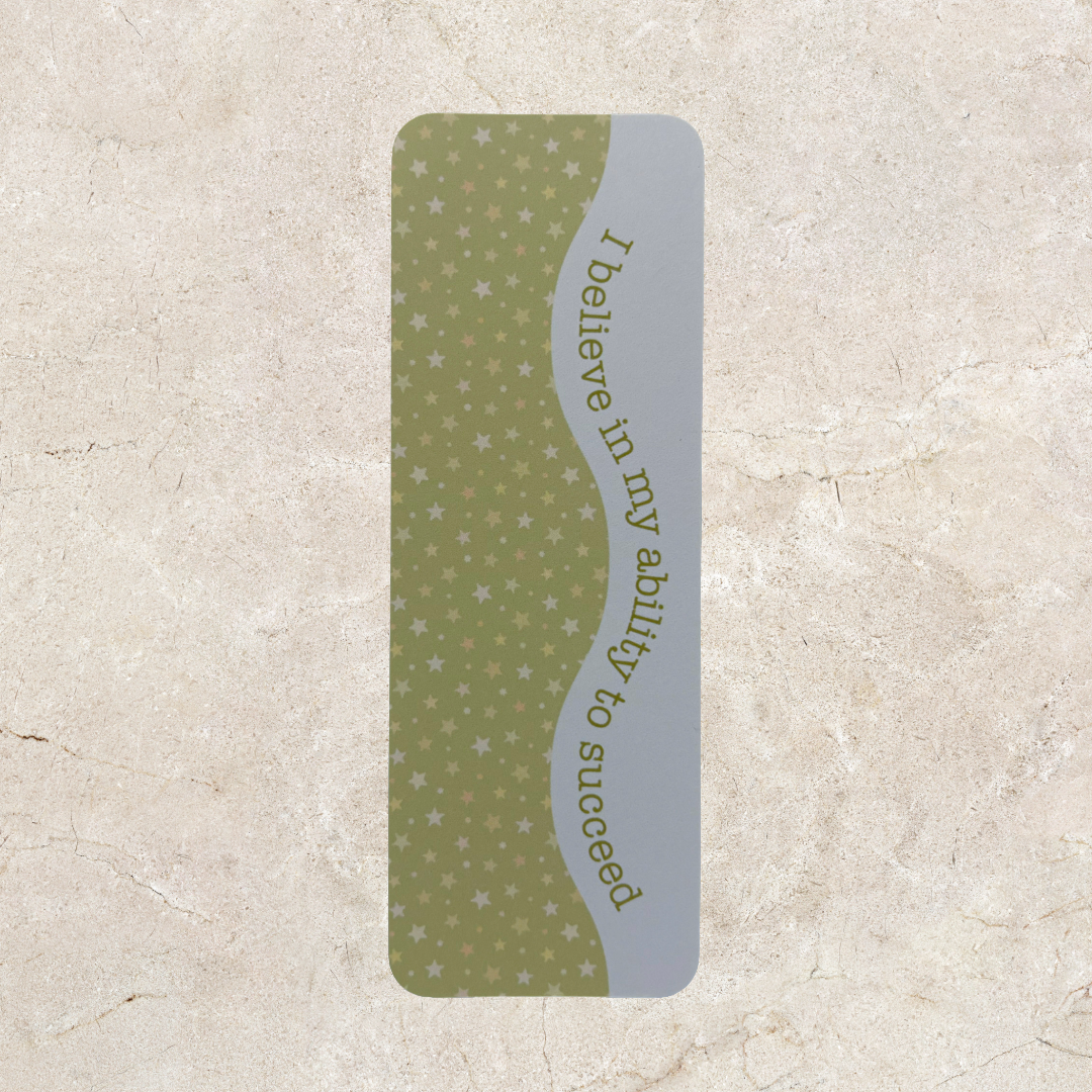 Affirmation Bookmark - Green Stars