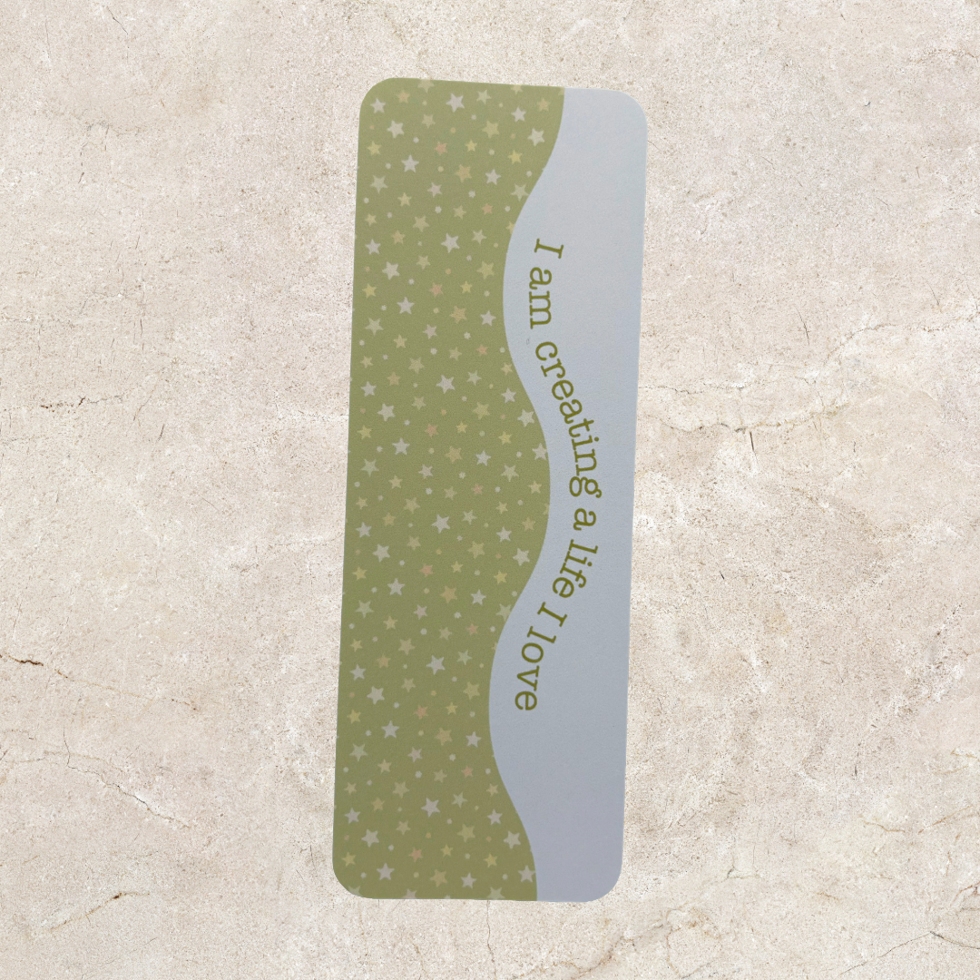 Affirmation Bookmark - Green Stars