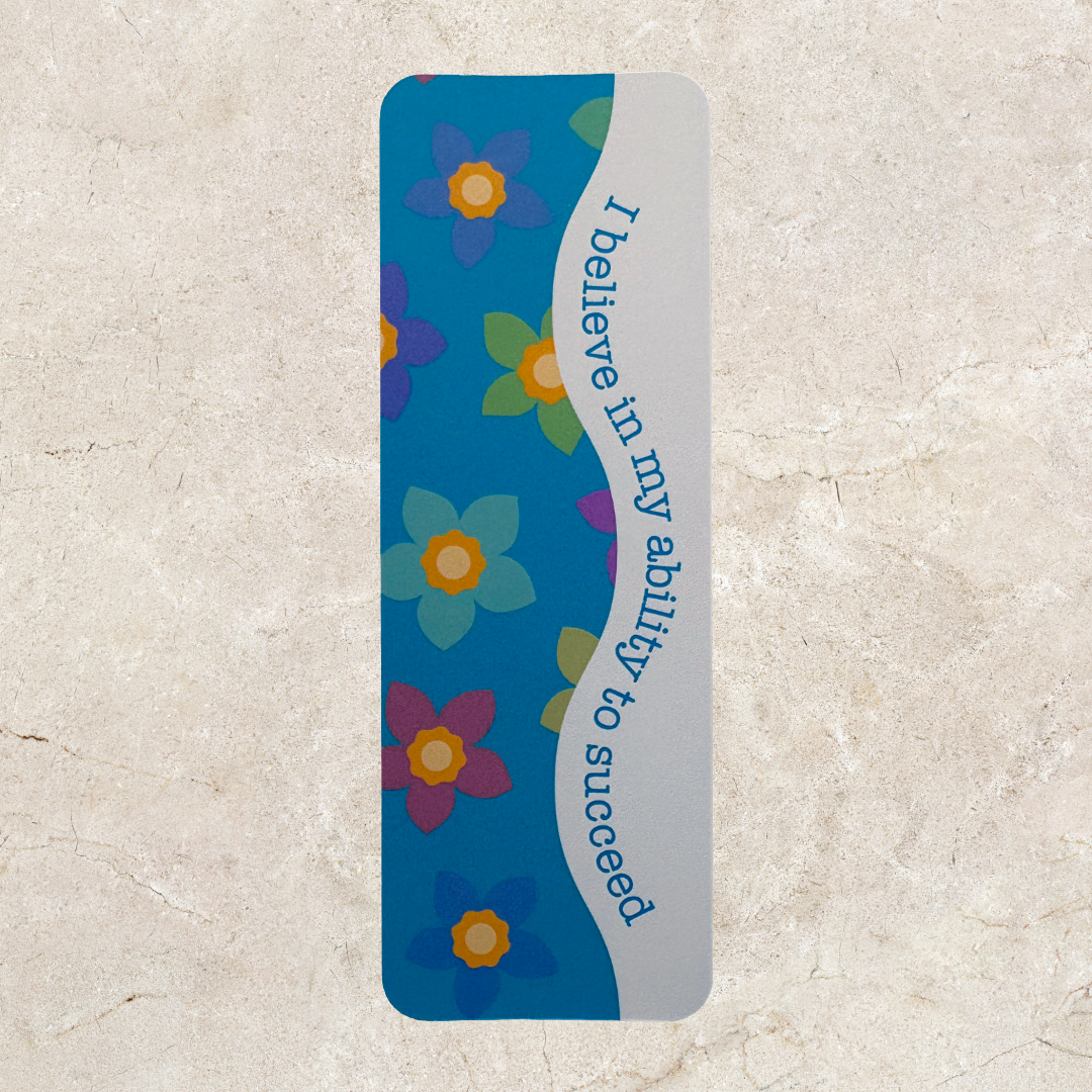 Affirmation Bookmark - Blue Floral