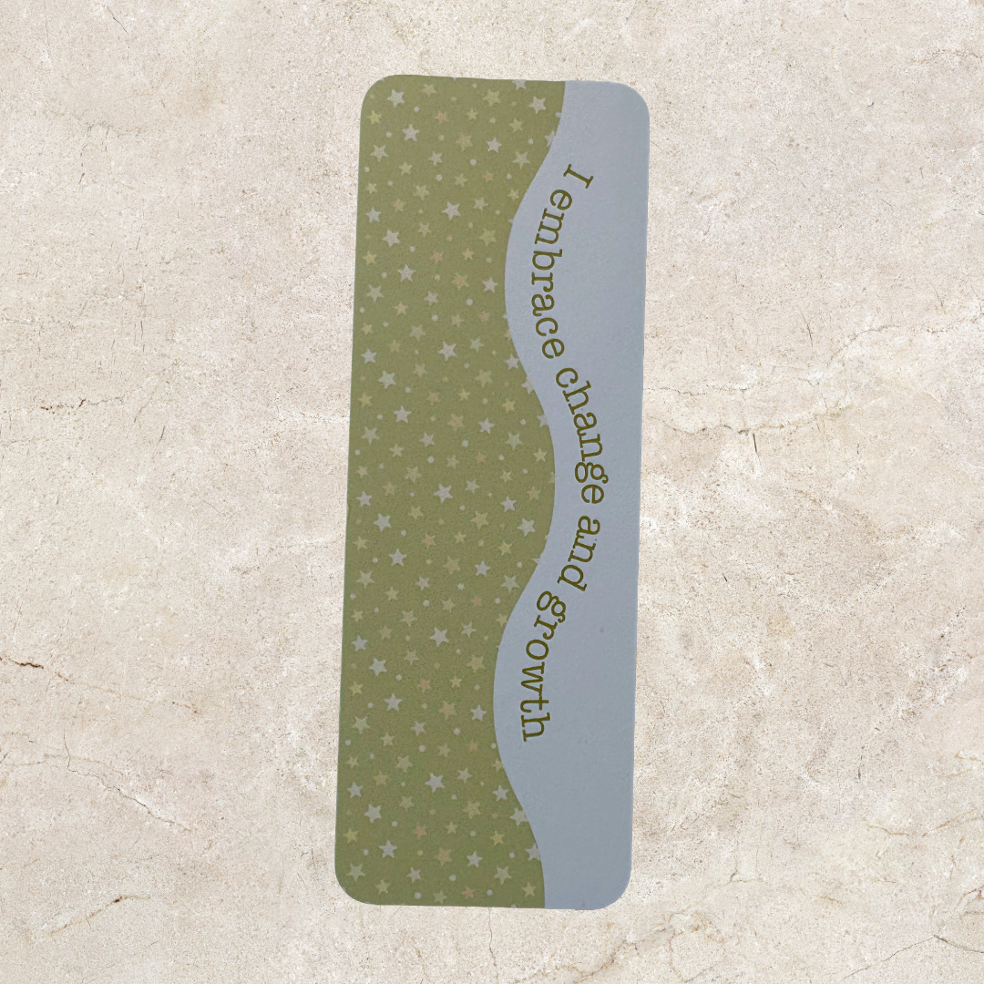 Affirmation Bookmark - Green Stars