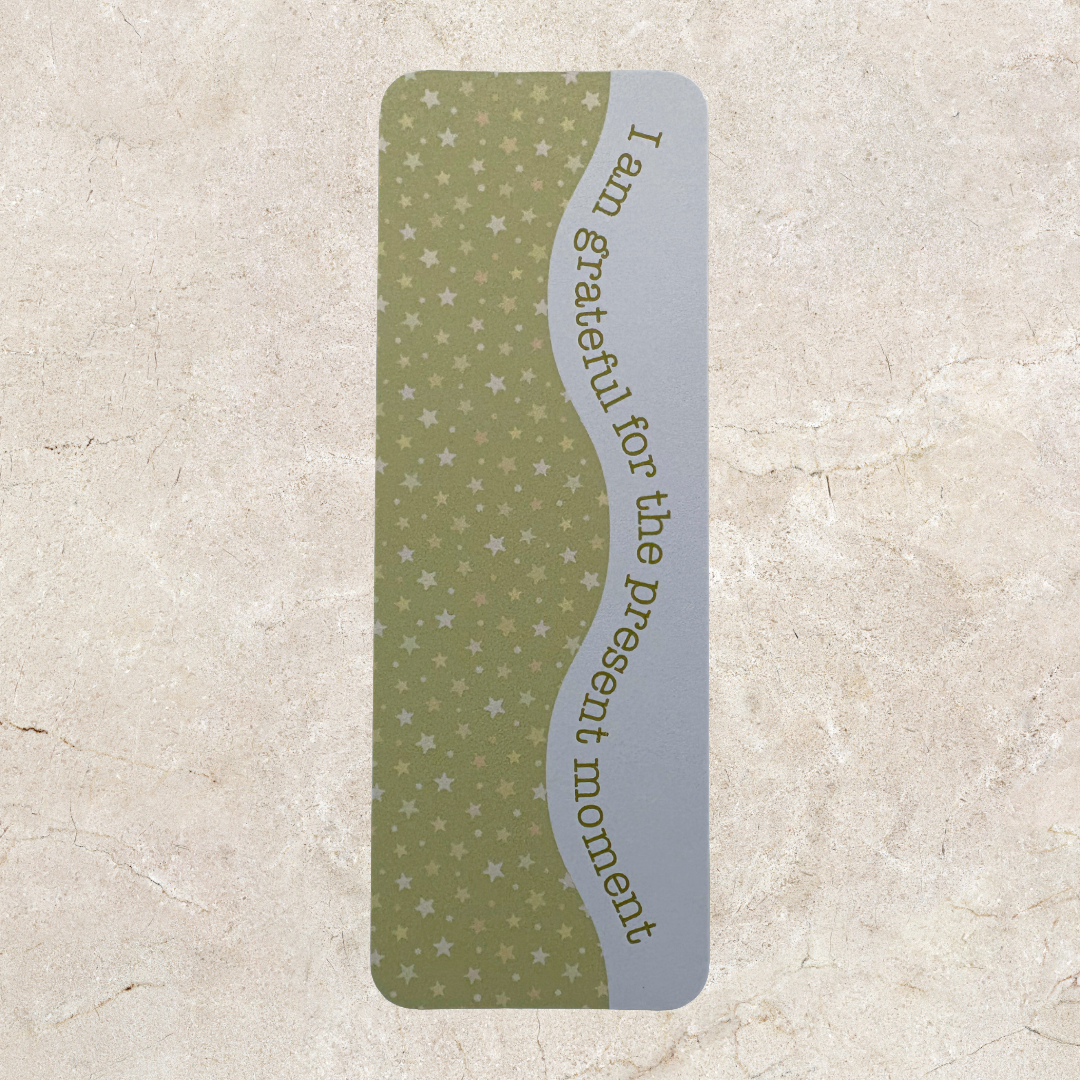 Affirmation Bookmark - Green Stars