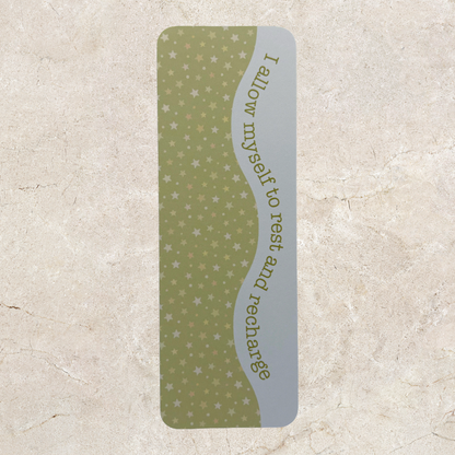 Affirmation Bookmark - Green Stars
