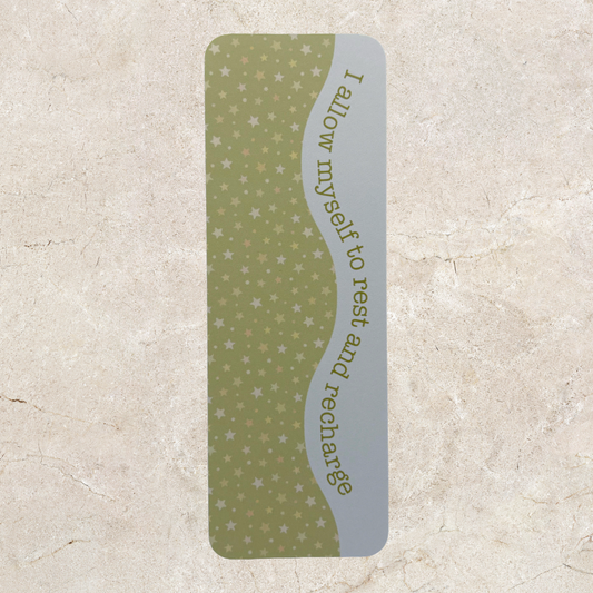 Affirmation Bookmark - Green Stars