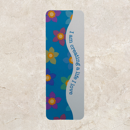 Affirmation Bookmark - Blue Floral