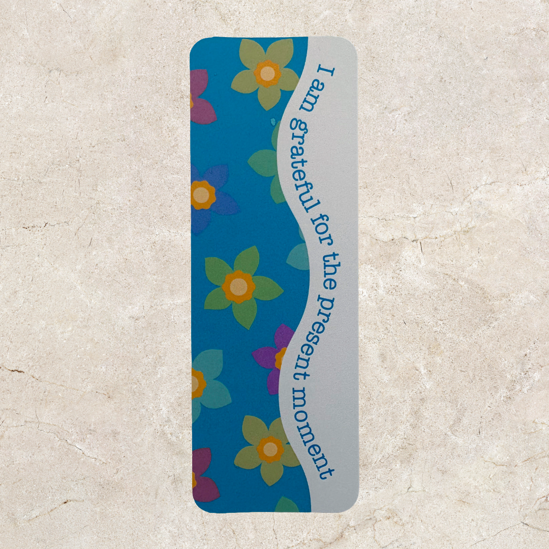Affirmation Bookmark - Blue Floral