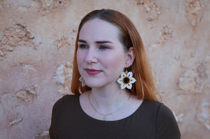Crochet Daisy Earrings