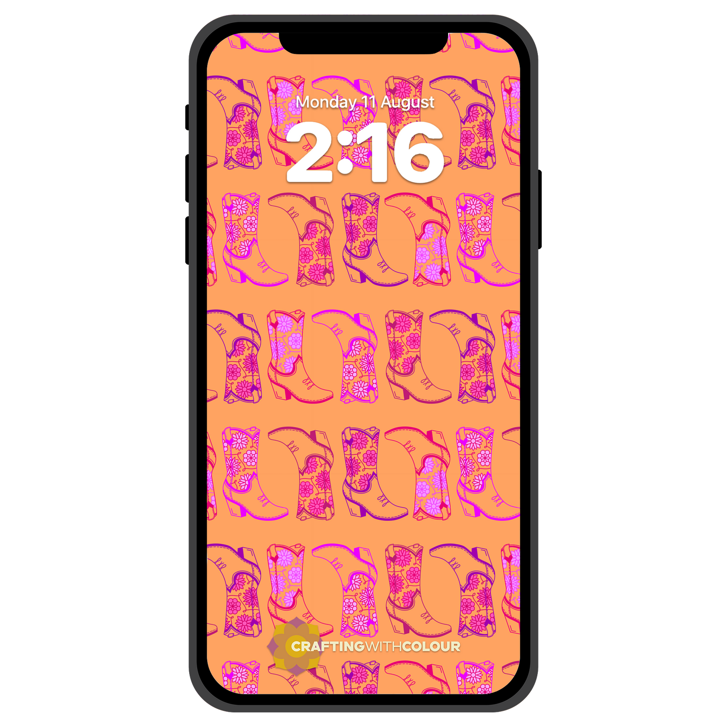 Phone Wallpaper - Floral Cowgirl