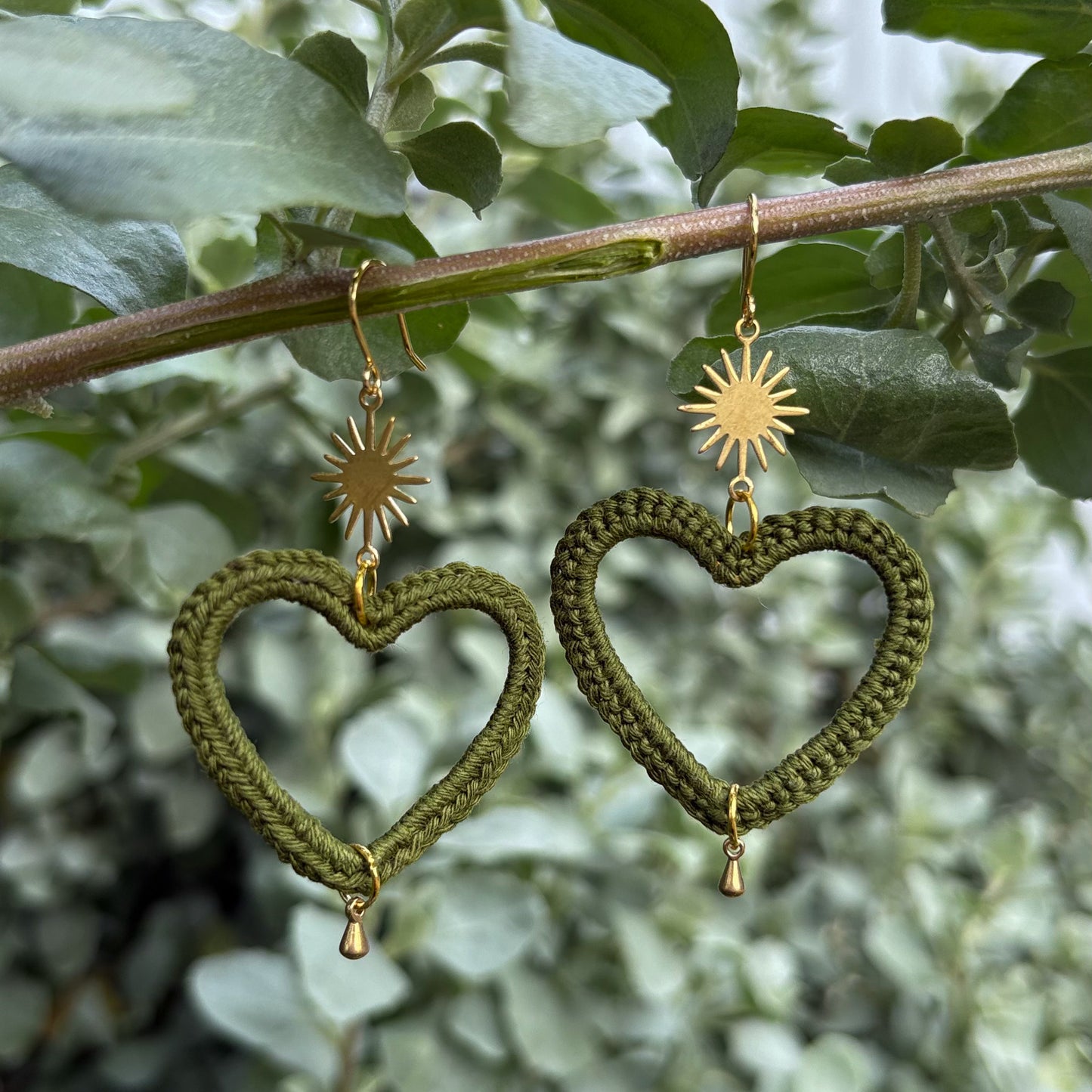 Crochet Heart Earrings (Custom Colour Order)
