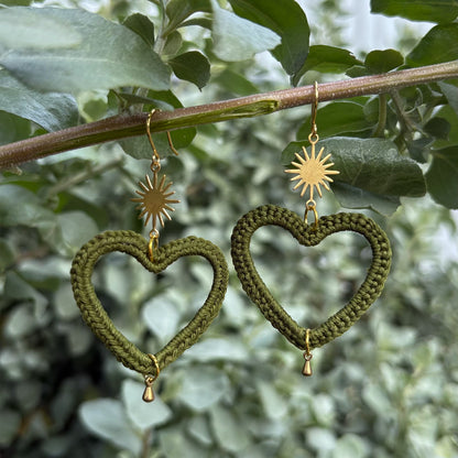 Crochet Heart Earrings (Custom Colour Order)