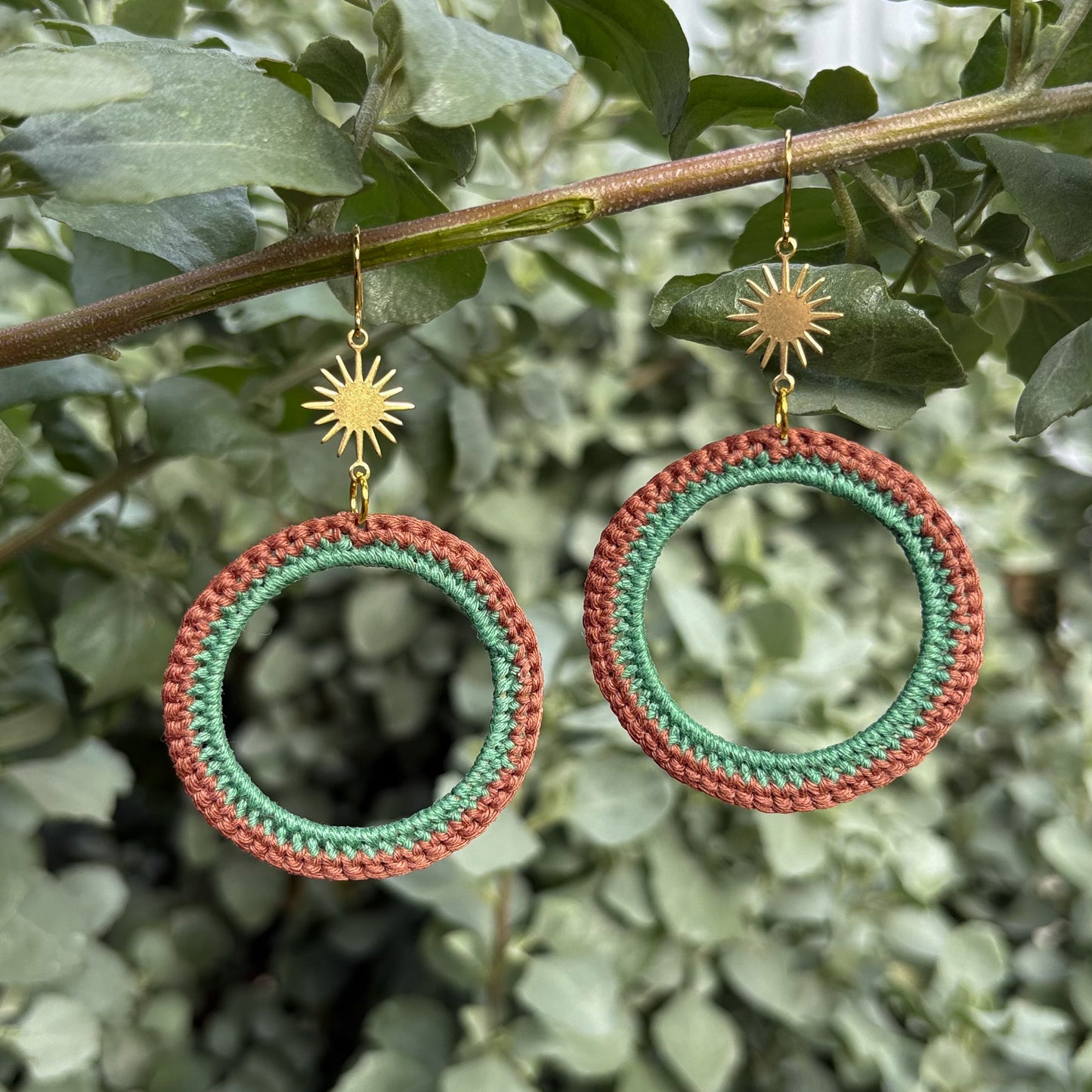 Crochet Large Circle Earrings (Custom Colour Order)