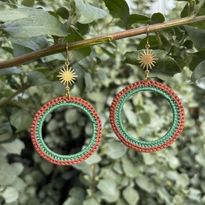 Crochet Large Circle Earrings (Custom Colour Order)