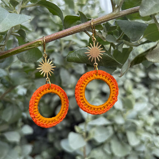 Crochet Small Circle Earrings (Custom Colour Order)