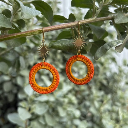 Crochet Small Circle Earrings (Custom Colour Order)