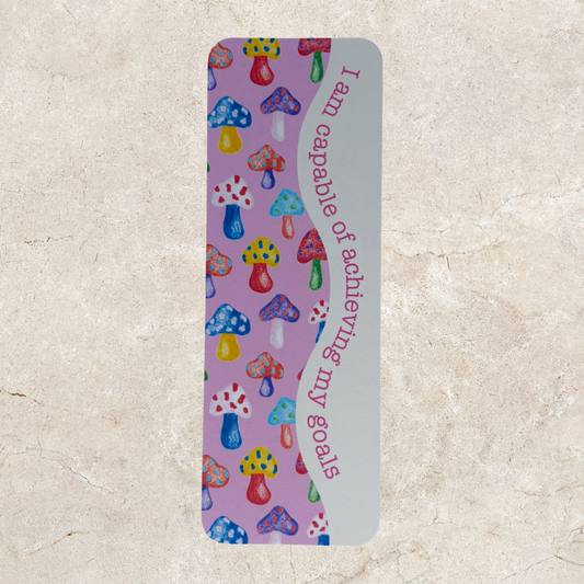Affirmation Bookmark - Pink Mushroom