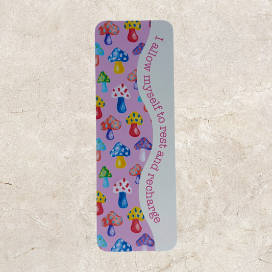 Affirmation Bookmark - Pink Mushroom