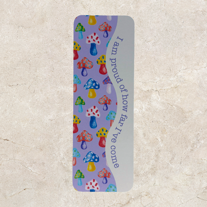 Affirmation Bookmark - Purple Mushroom