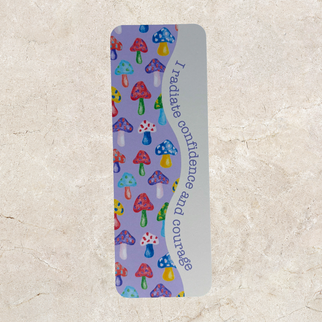 Affirmation Bookmark - Purple Mushroom
