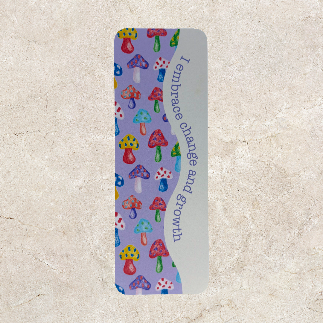 Affirmation Bookmark - Purple Mushroom
