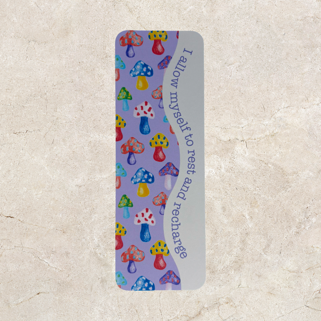 Affirmation Bookmark - Purple Mushroom