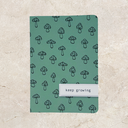 'Keep Growing' Card - Green Mushroom