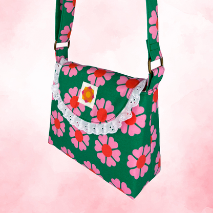 The Phoebe Bag: Green Daisies [1]