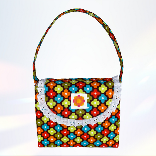 The Phoebe Bag: Retro Colourful Flowers [2]
