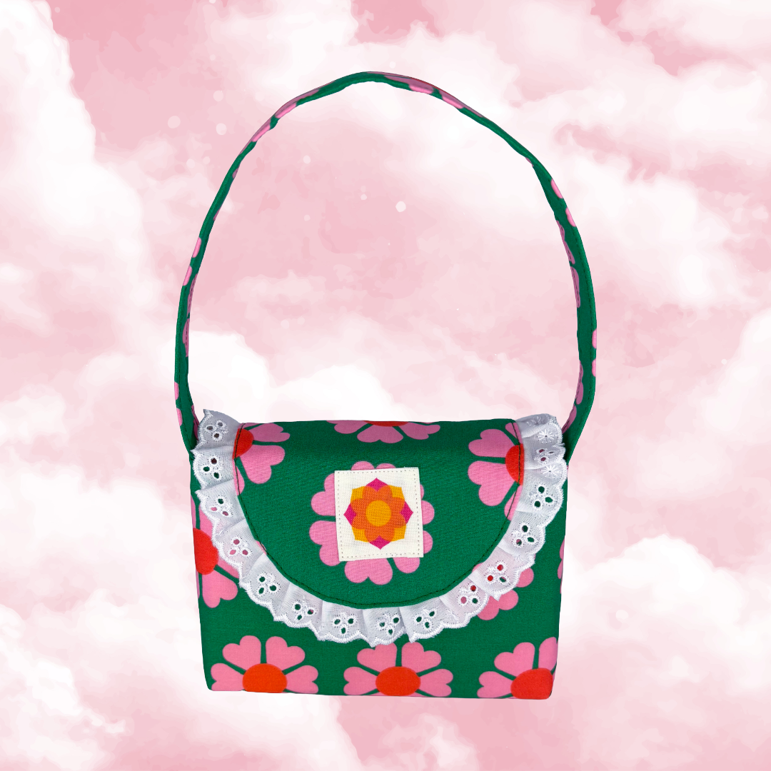 The Gigi Mini Handbag: Green Daisies [1]