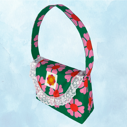 The Gigi Mini Handbag: Green Daisies [2]