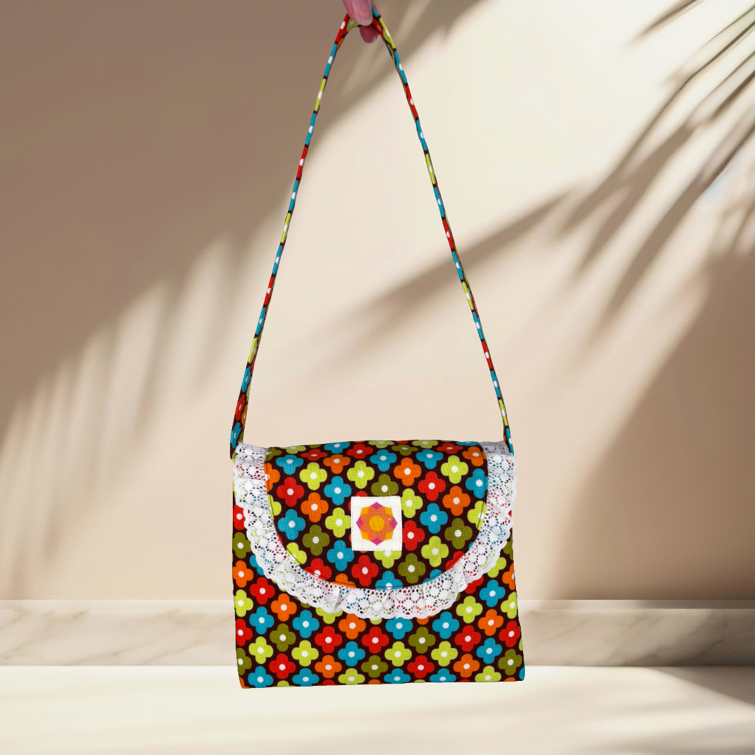 The Phoebe Bag: Retro Colourful Flowers [1]