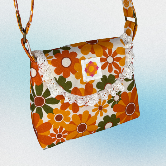 The Phoebe Bag: Orange Flowers [1]