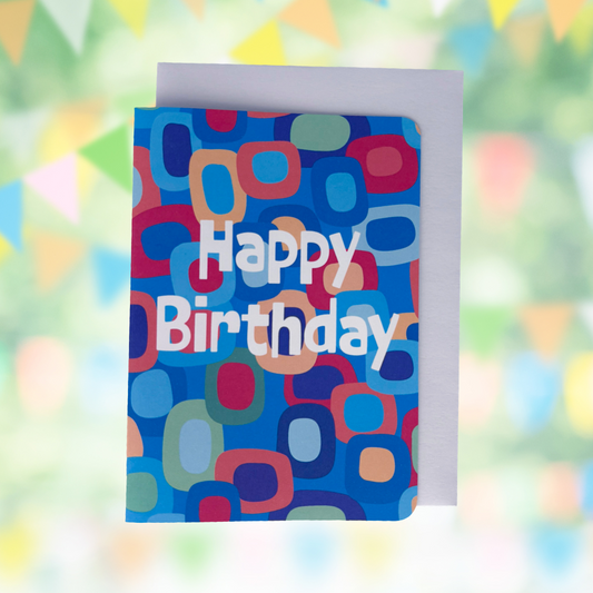'Happy Birthday' Groovy Square Card